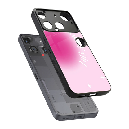 Lucky Girl Aesthetic sleek nothing phone 3 cover with tempered glass back and TPU edges