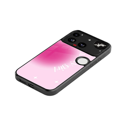 Lucky Girl Aesthetic stylish phone case for nothing phone 3 | glossy glass and slim fit
