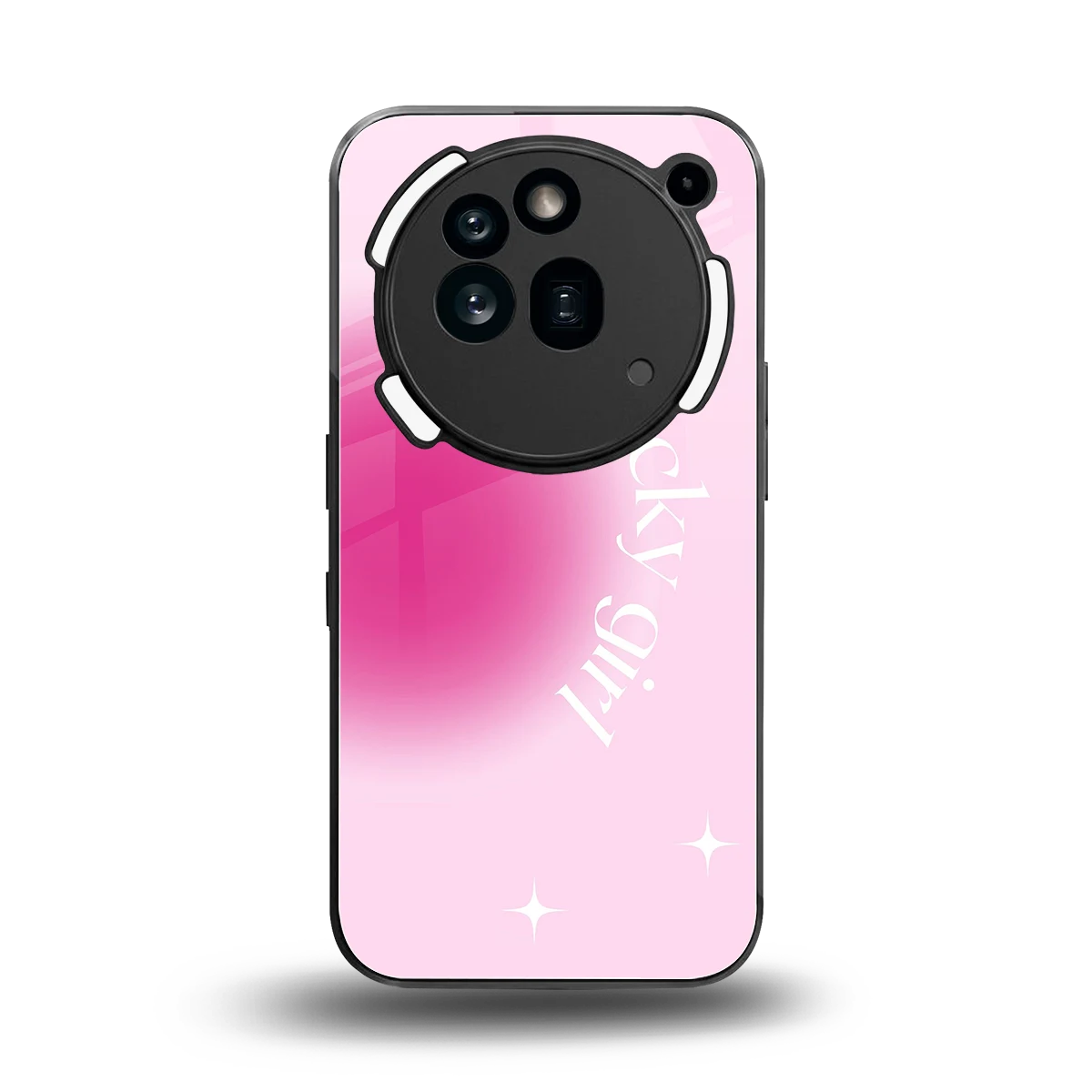 Lucky Girl Aesthetic back phone cover | glass case for nothing phone 3a pro