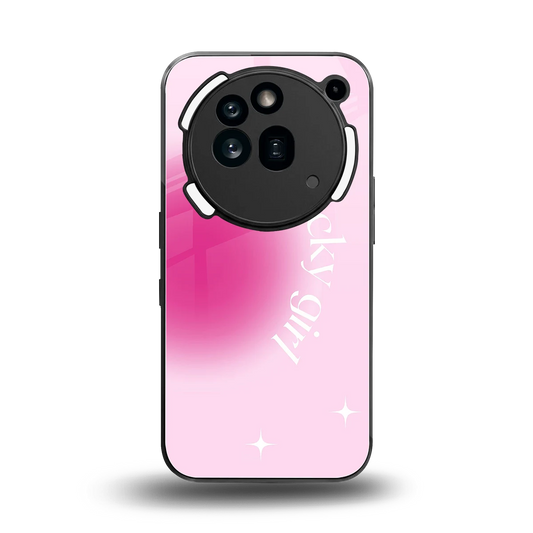Lucky Girl Aesthetic back phone cover | glass case for nothing phone 3a pro