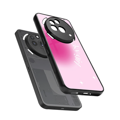 Lucky Girl Aesthetic sleek nothing phone 3a pro cover with tempered glass back and TPU edges