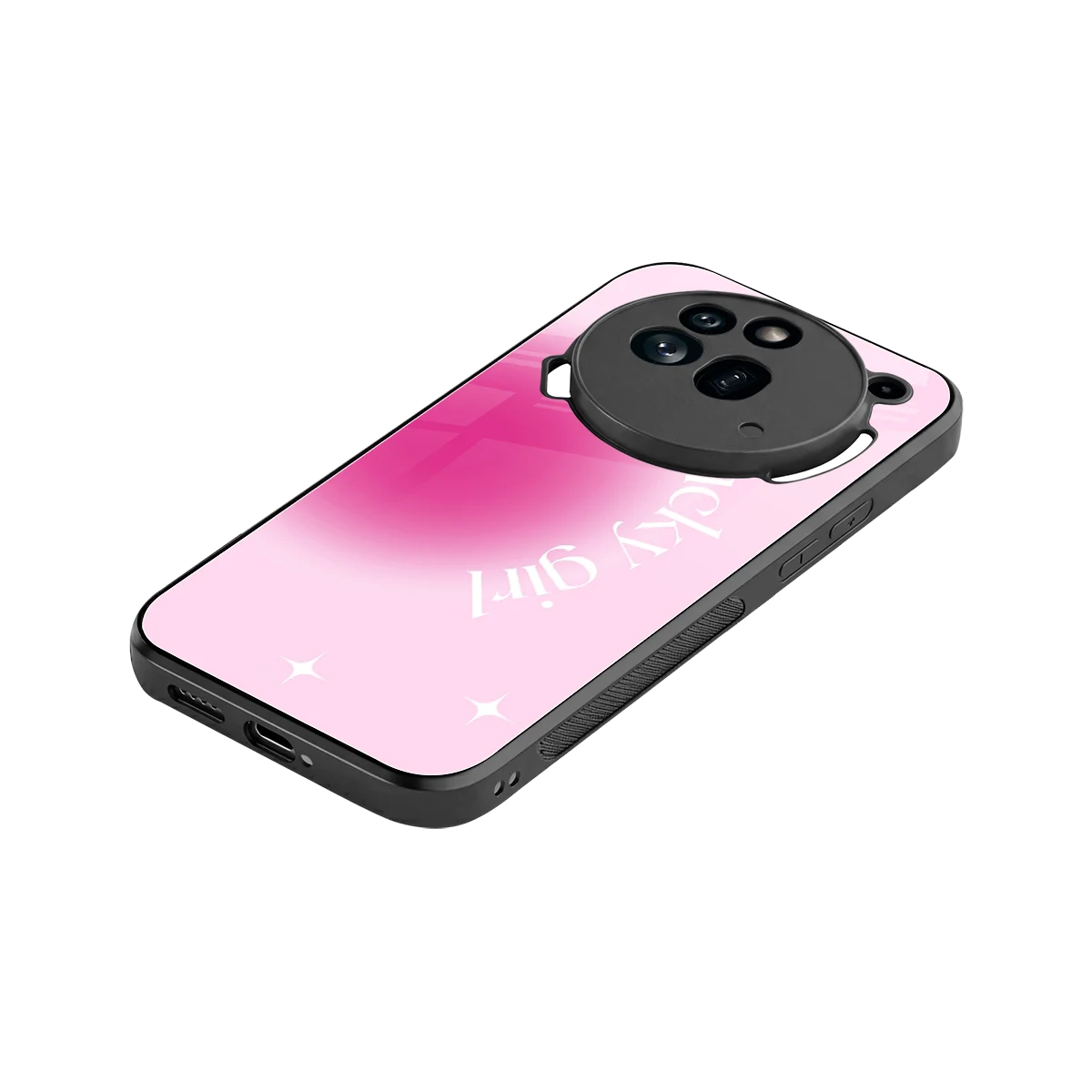 Lucky Girl Aesthetic stylish phone case for nothing phone 3a pro | glossy glass and slim fit