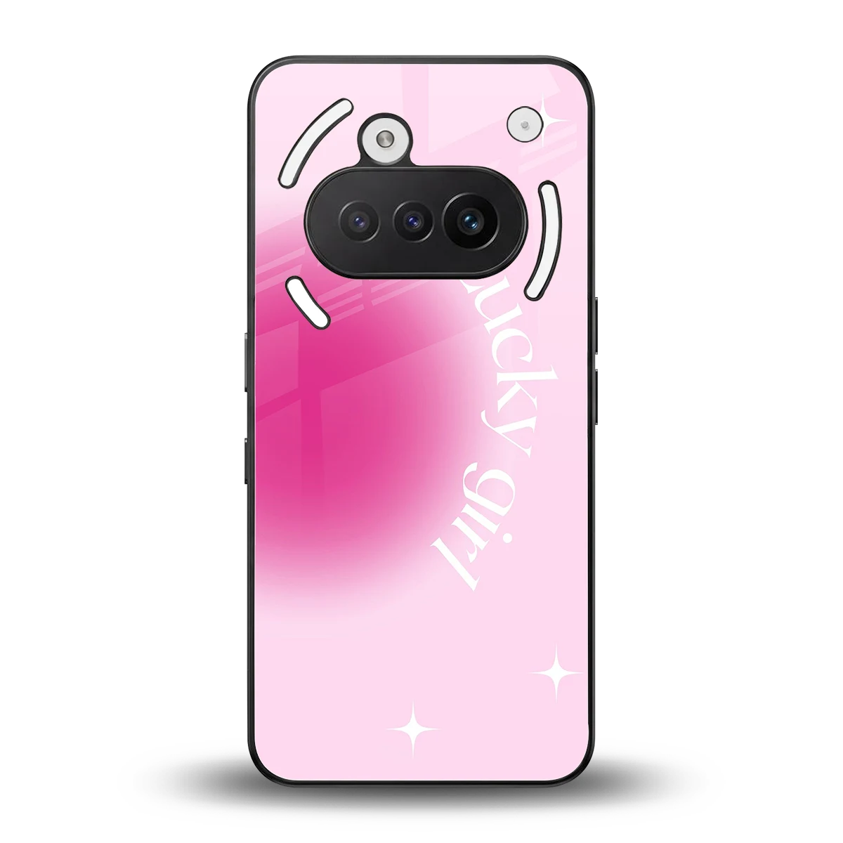 Lucky Girl Aesthetic back phone cover | glass case for nothing phone 3a
