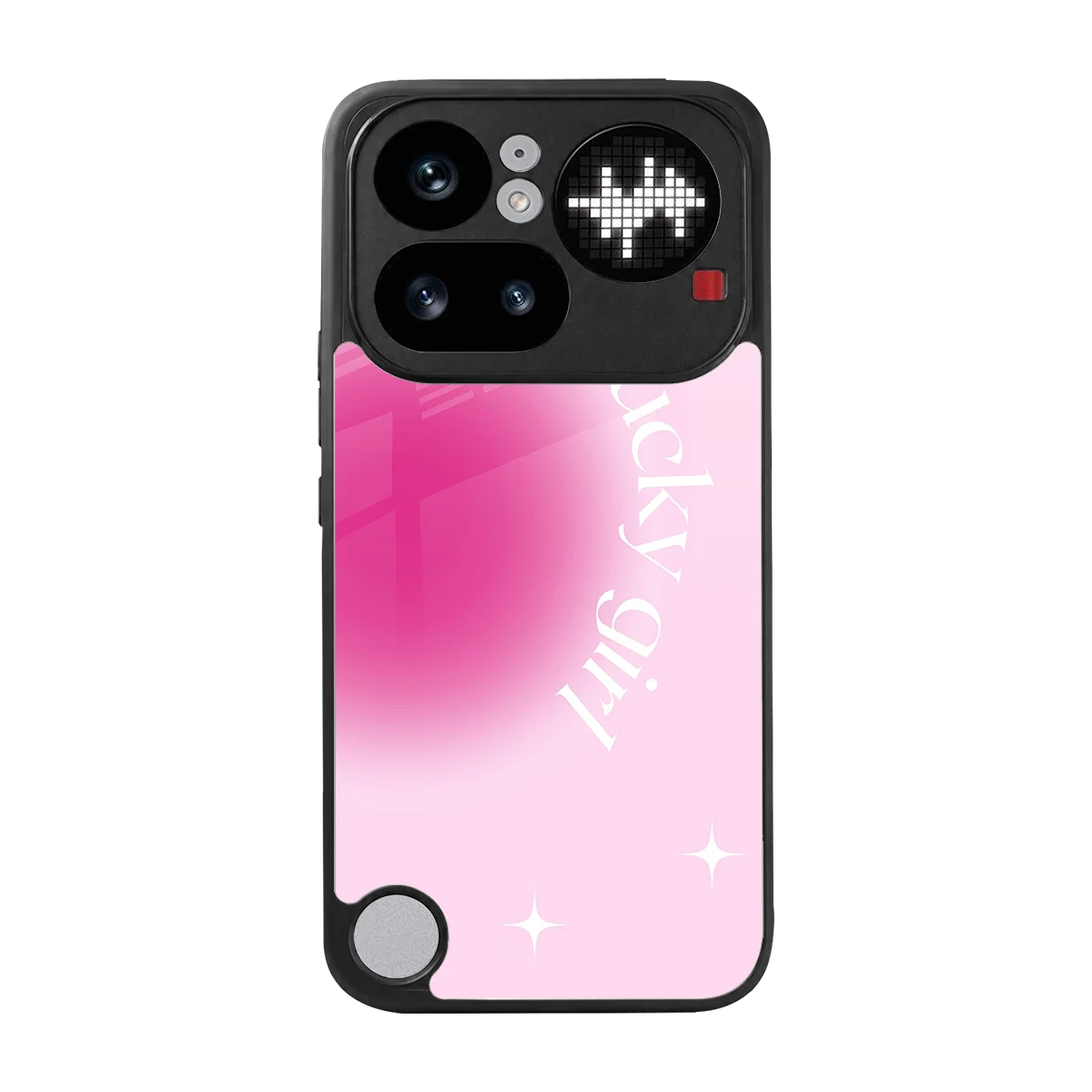 Lucky Girl Aesthetic back phone cover | glass case for nothing phone 4a pro