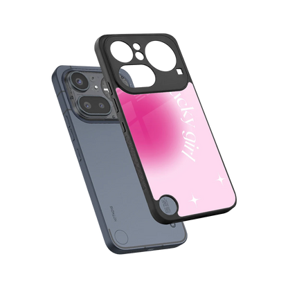 Lucky Girl Aesthetic sleek nothing phone 4a pro cover with tempered glass back and TPU edges
