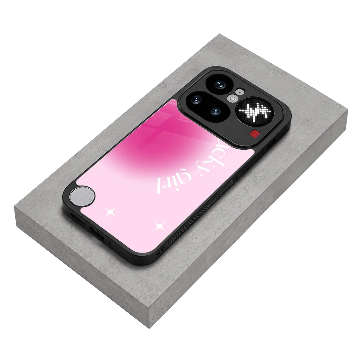 Lucky Girl Aesthetic stylish phone case for nothing phone 4a pro | glossy glass and slim fit