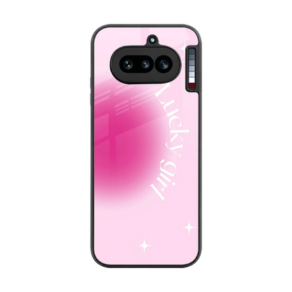 Lucky Girl Aesthetic back phone cover | glass case for nothing phone 4a