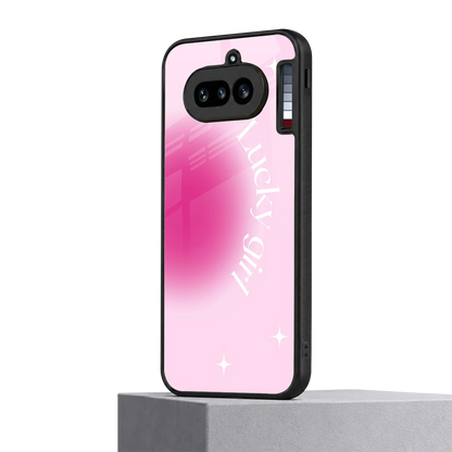 Lucky Girl Aesthetic nothing phone 4a mobile cover | shockproof glass phone case