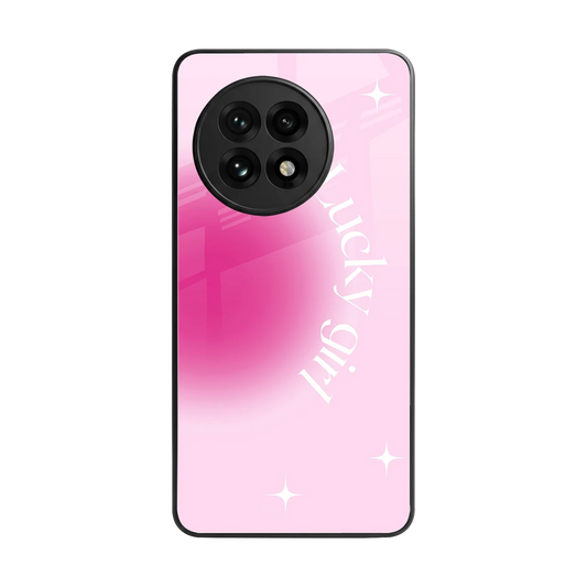 Lucky Girl Aesthetic back phone cover | glass case for oneplus 13r