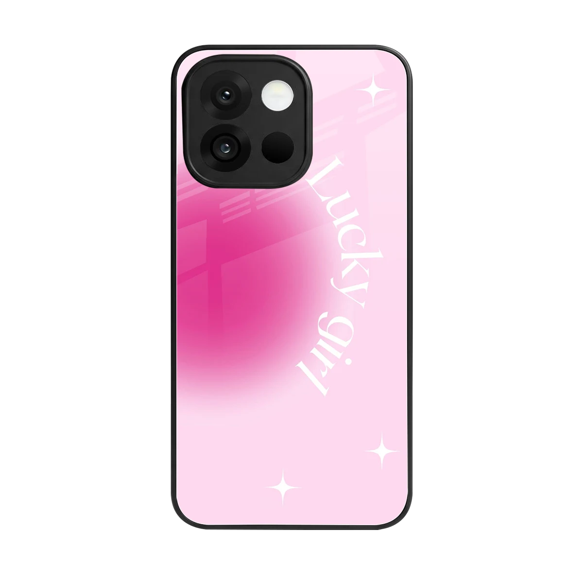 Lucky Girl Aesthetic back phone cover | glass case for oneplus 13s