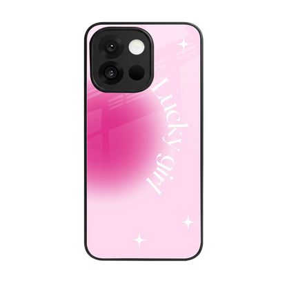 Lucky Girl Aesthetic back phone cover | glass case for oneplus 13s