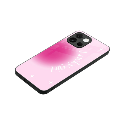 Lucky Girl Aesthetic stylish phone case for oneplus 13s | glossy glass and slim fit