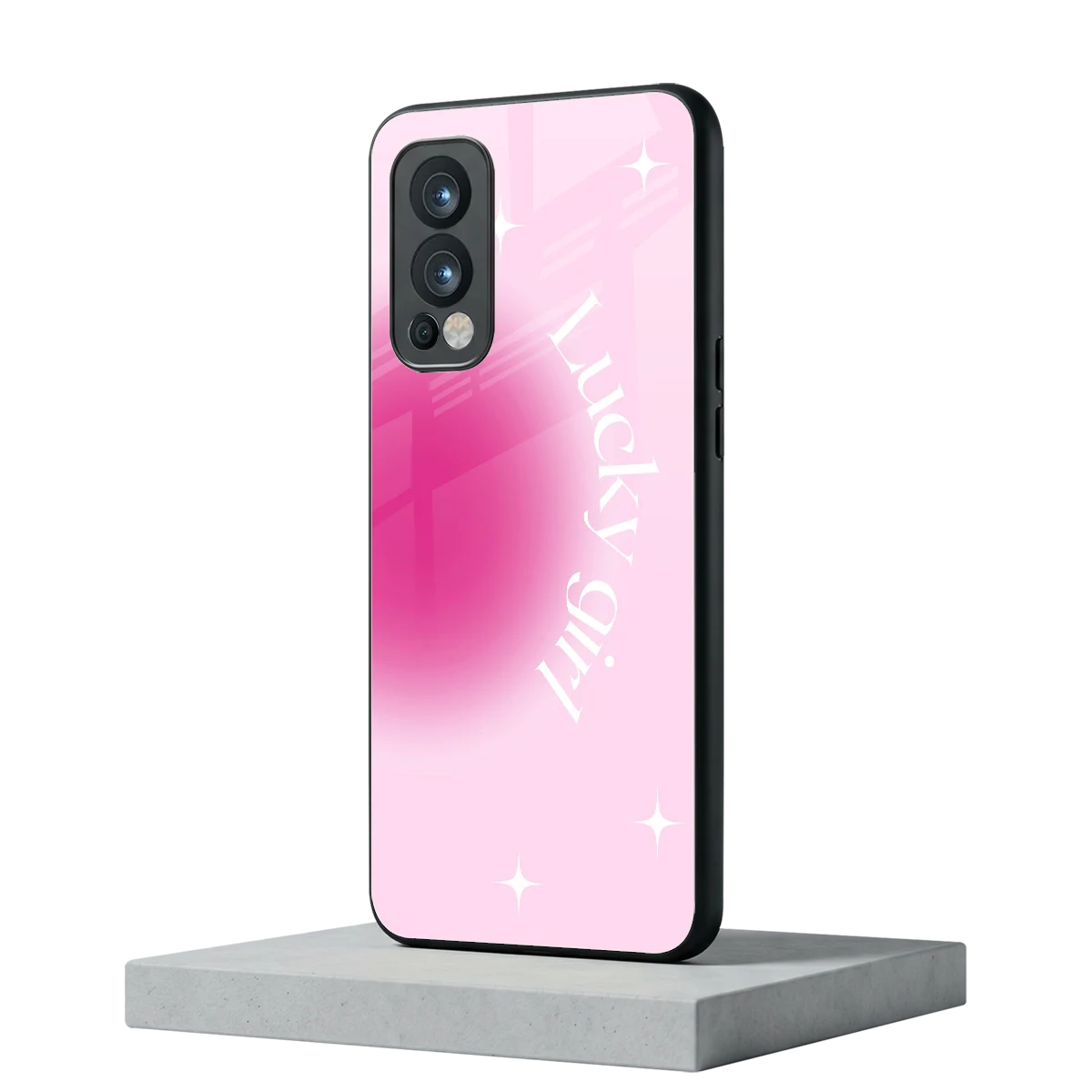 Lucky Girl Aesthetic oneplus nord 2 mobile cover | shockproof glass phone case