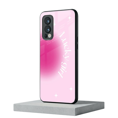Lucky Girl Aesthetic oneplus nord 2 mobile cover | shockproof glass phone case