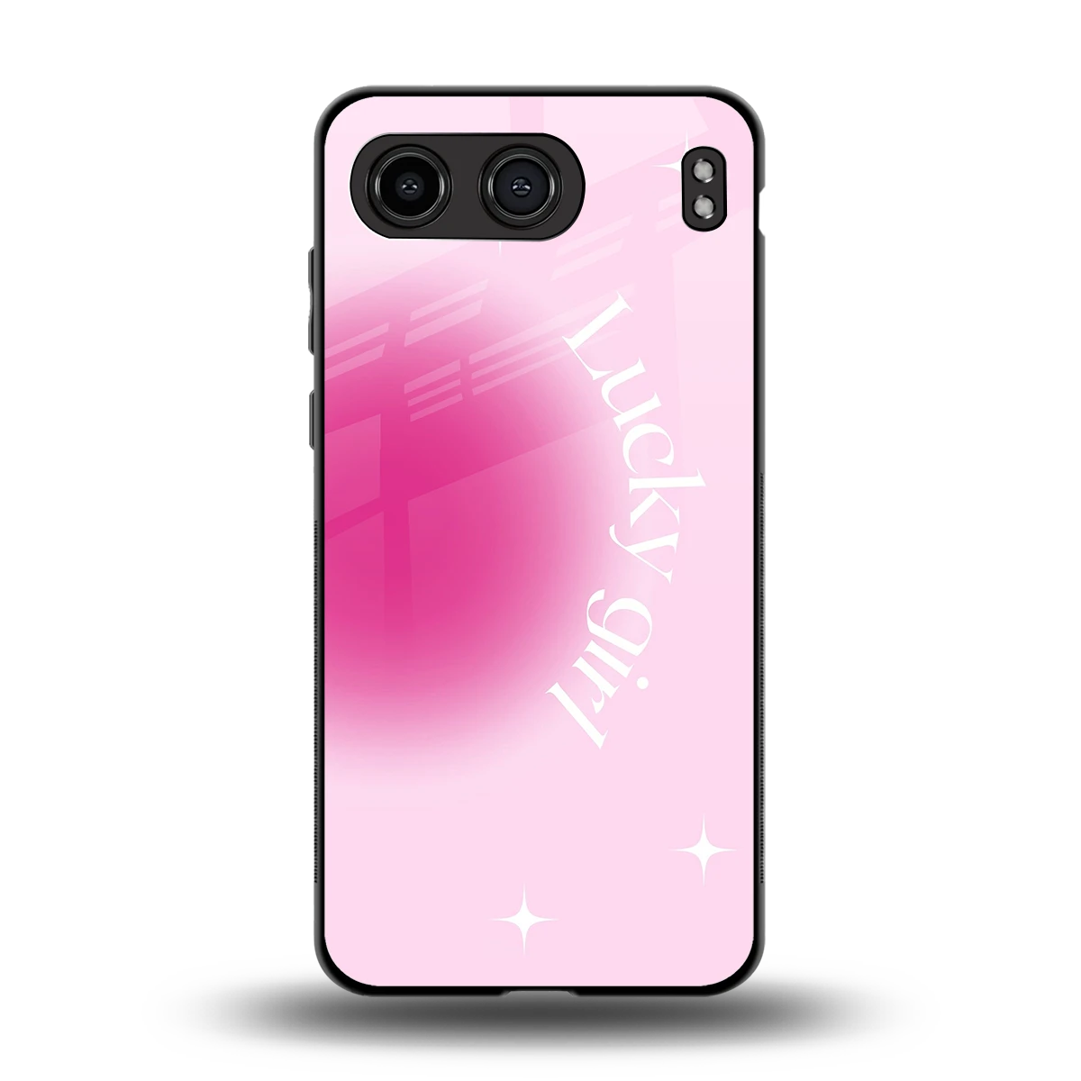 Lucky Girl Aesthetic back phone cover | glass case for oneplus nord 4