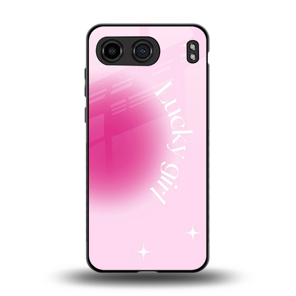 Lucky Girl Aesthetic back phone cover | glass case for oneplus nord 4