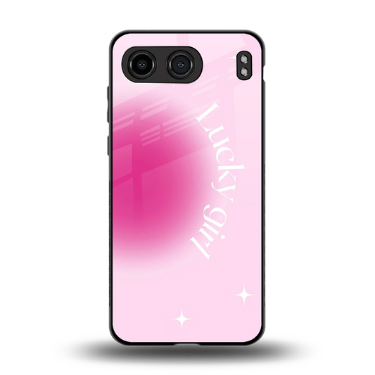 Lucky Girl Aesthetic back phone cover | glass case for oneplus nord 4