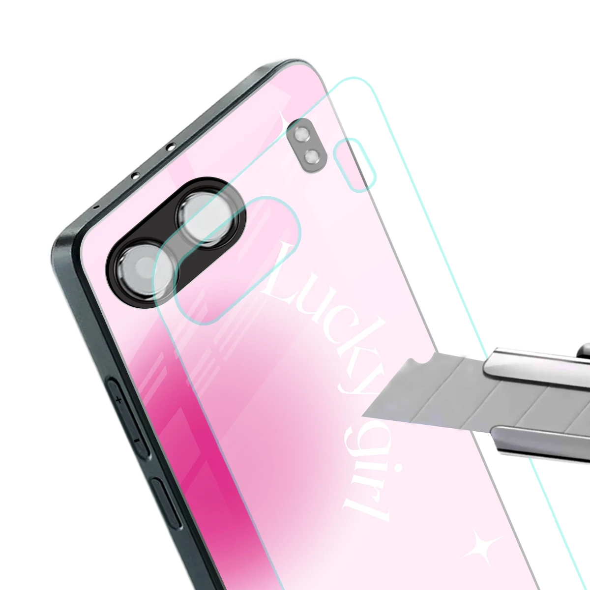 Lucky Girl Aesthetic stylish phone case for oneplus nord 4 | glossy glass and slim fit