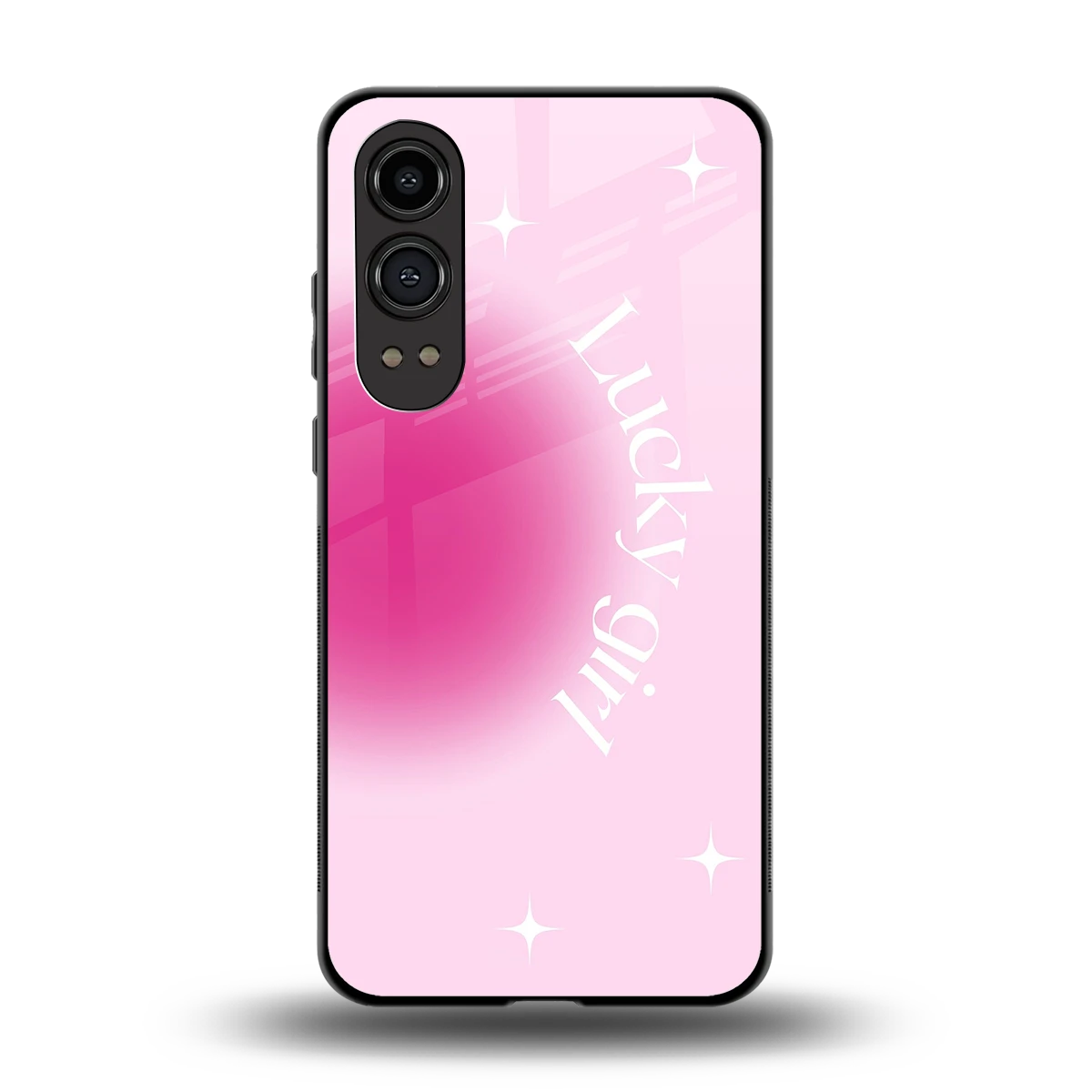 Lucky Girl Aesthetic back phone cover | glass case for oneplus nord ce 4 lite