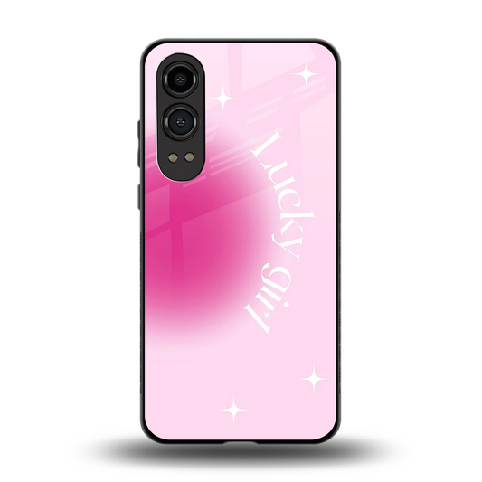 Lucky Girl Aesthetic back phone cover | glass case for oneplus nord ce 4 lite