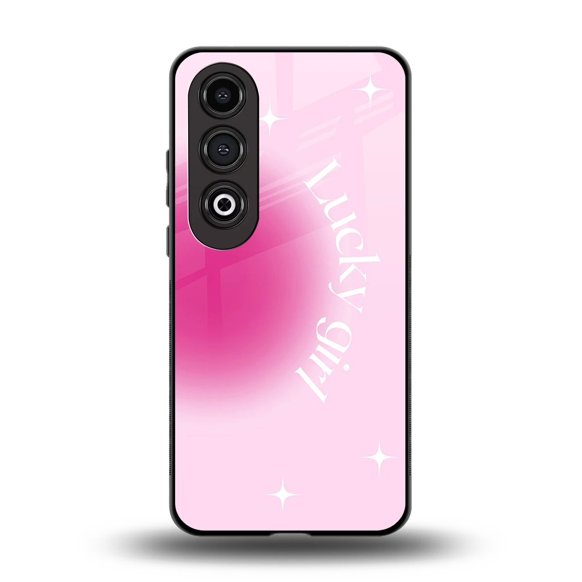 Lucky Girl Aesthetic back phone cover | glass case for oneplus nord ce 4