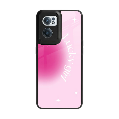 Lucky Girl Aesthetic back phone cover | glass case for oneplus nord ce 2