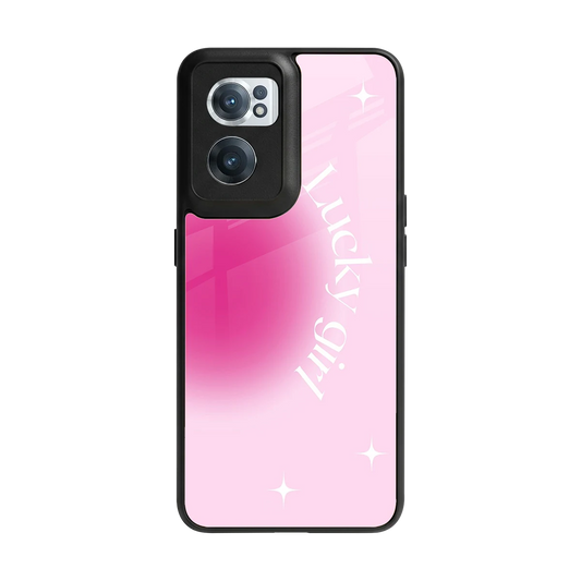 Lucky Girl Aesthetic back phone cover | glass case for oneplus nord ce 2