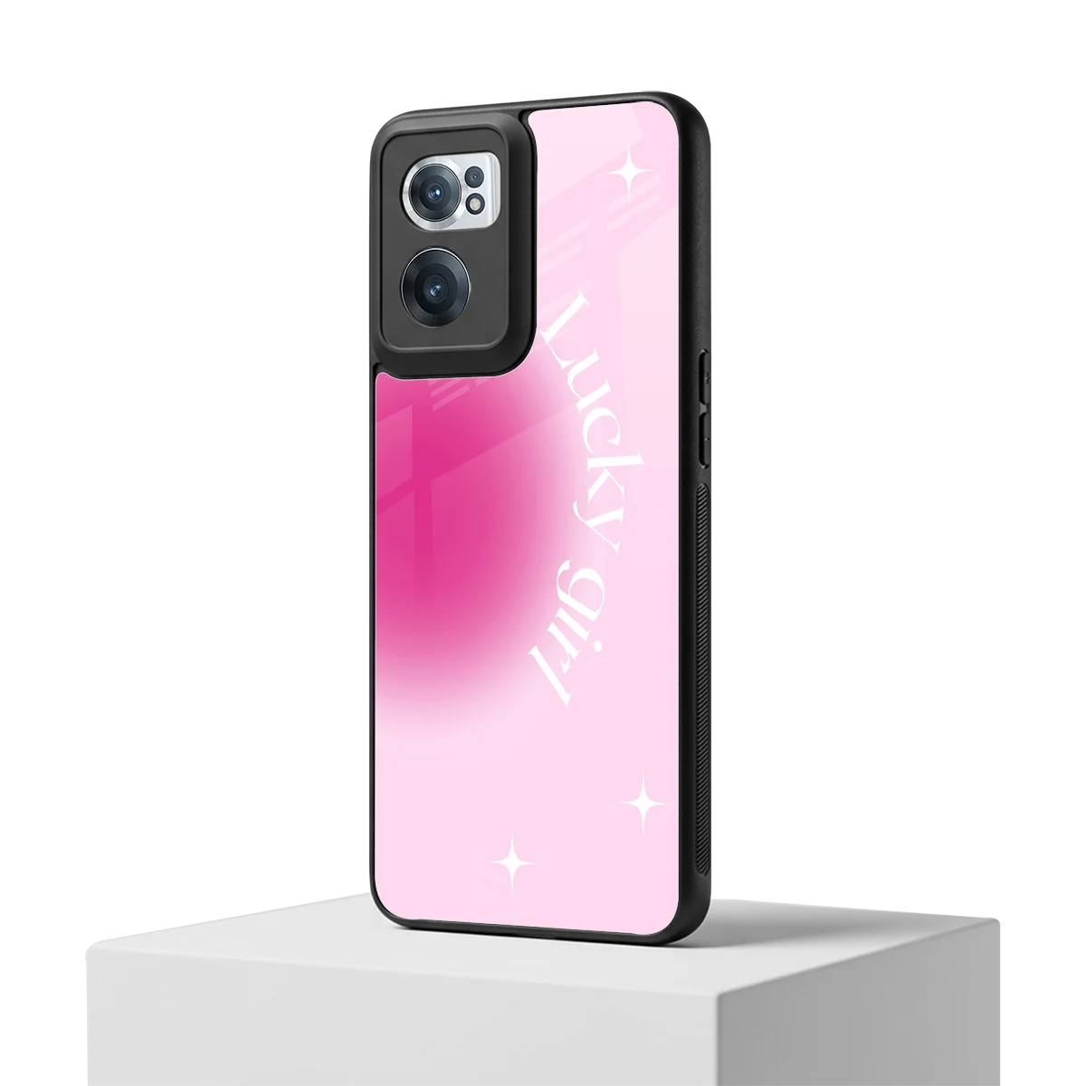 Lucky Girl Aesthetic oneplus nord ce 2 mobile cover | shockproof glass phone case
