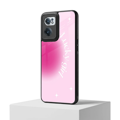 Lucky Girl Aesthetic oneplus nord ce 2 mobile cover | shockproof glass phone case