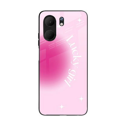 Lucky Girl Aesthetic back phone cover | glass case for oppo a5x 5g