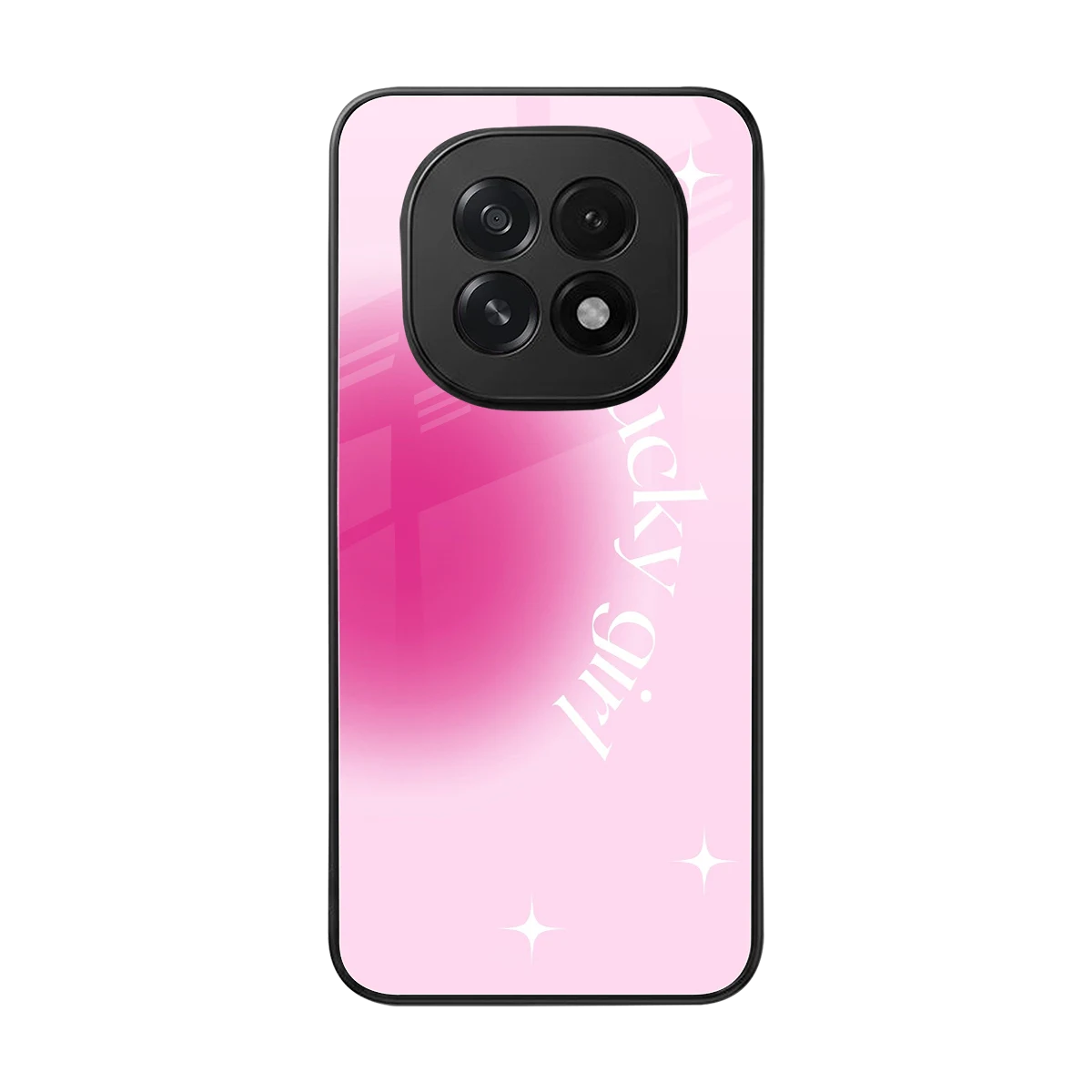 Lucky Girl Aesthetic back phone cover | glass case for oppo f29 5g