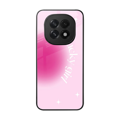 Lucky Girl Aesthetic back phone cover | glass case for oppo f29 5g