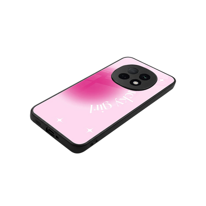 Lucky Girl Aesthetic stylish phone case for oppo f29 pro 5g | glossy glass and slim fit