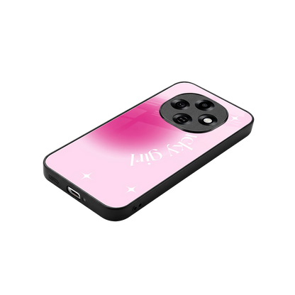 Lucky Girl Aesthetic stylish phone case for oppo f31 pro 5g | glossy glass and slim fit