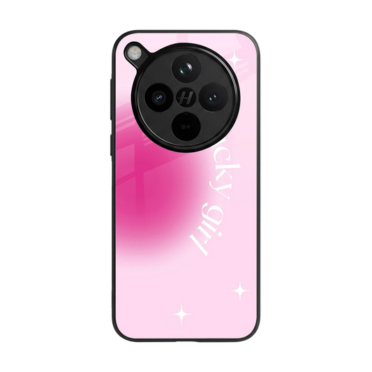 Lucky Girl Aesthetic back phone cover | glass case for oppo find x8