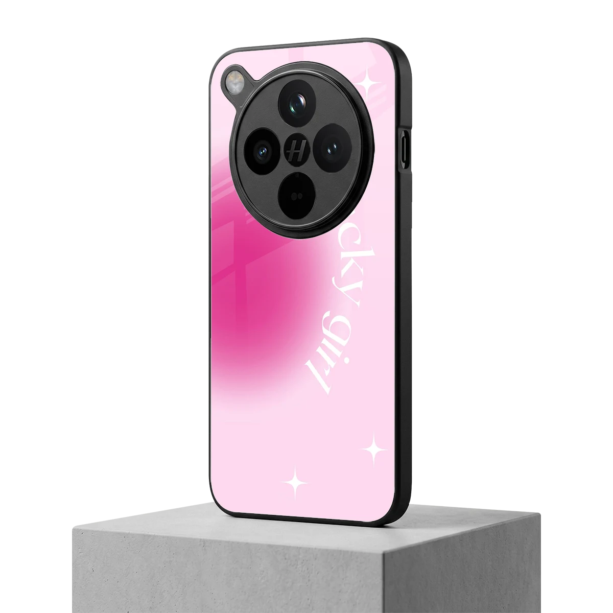 Lucky Girl Aesthetic oppo find x8 mobile cover | shockproof glass phone case