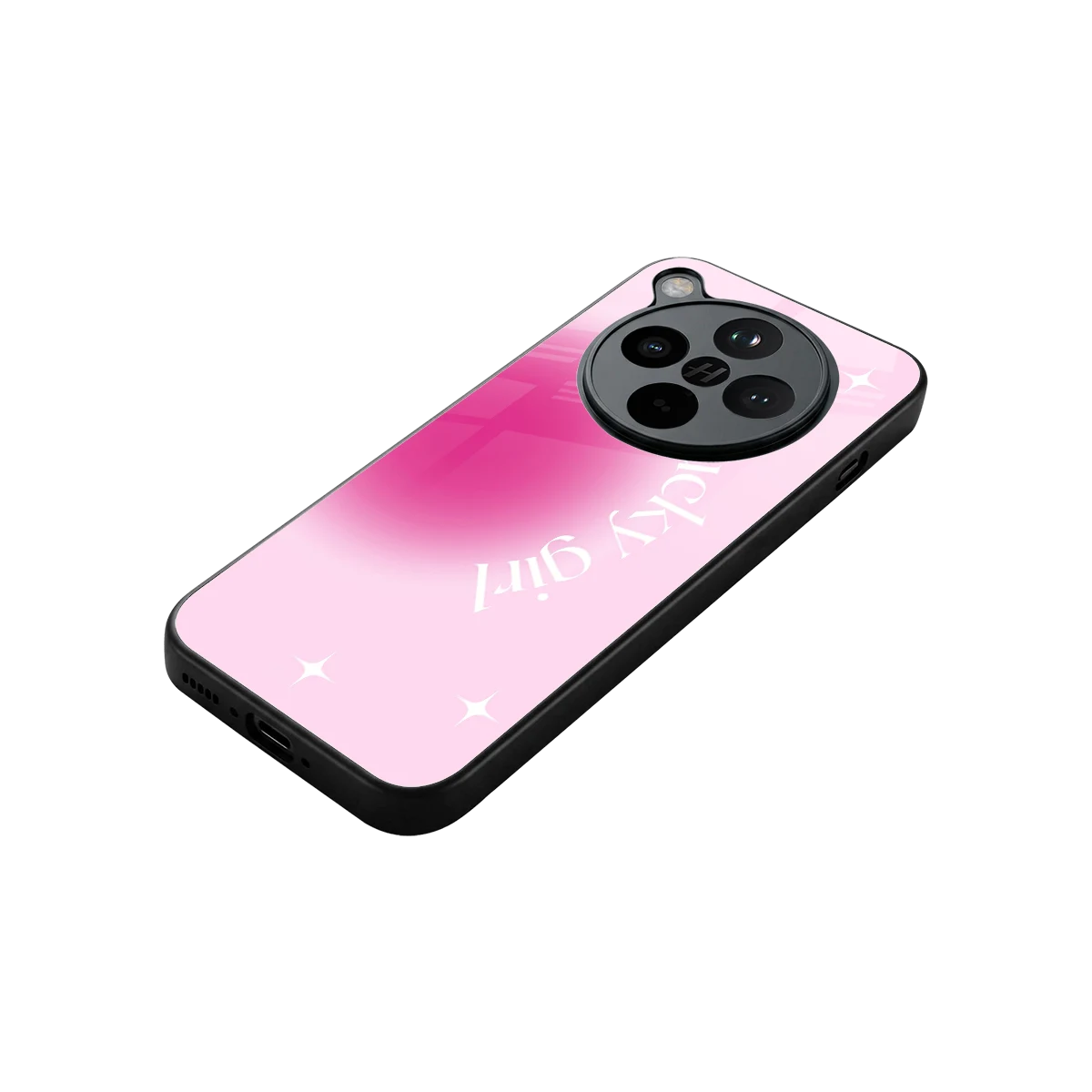 Lucky Girl Aesthetic stylish phone case for oppo find x8 | glossy glass and slim fit