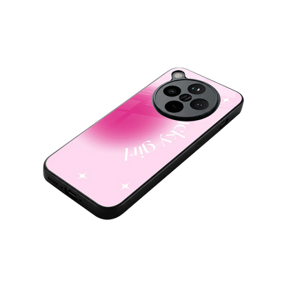 Lucky Girl Aesthetic stylish phone case for oppo find x8 | glossy glass and slim fit