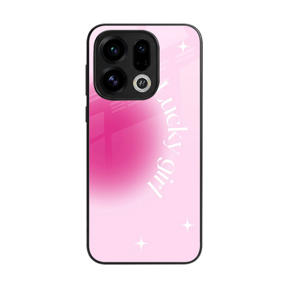 Lucky Girl Aesthetic back phone cover | glass case for oppo find x9