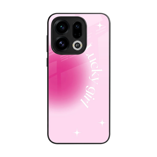 Lucky Girl Aesthetic back phone cover | glass case for oppo find x9