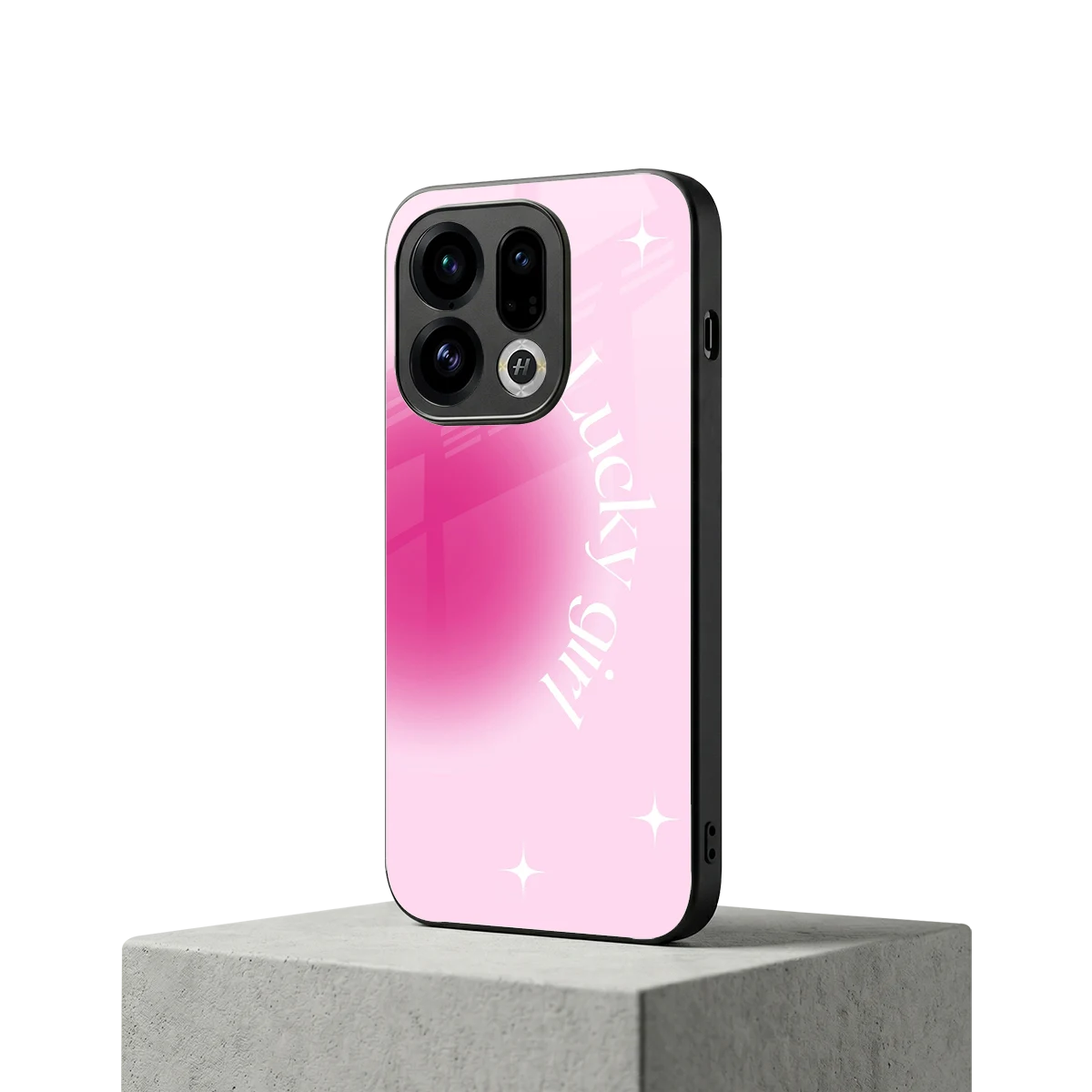 Lucky Girl Aesthetic oppo find x9 mobile cover | shockproof glass phone case