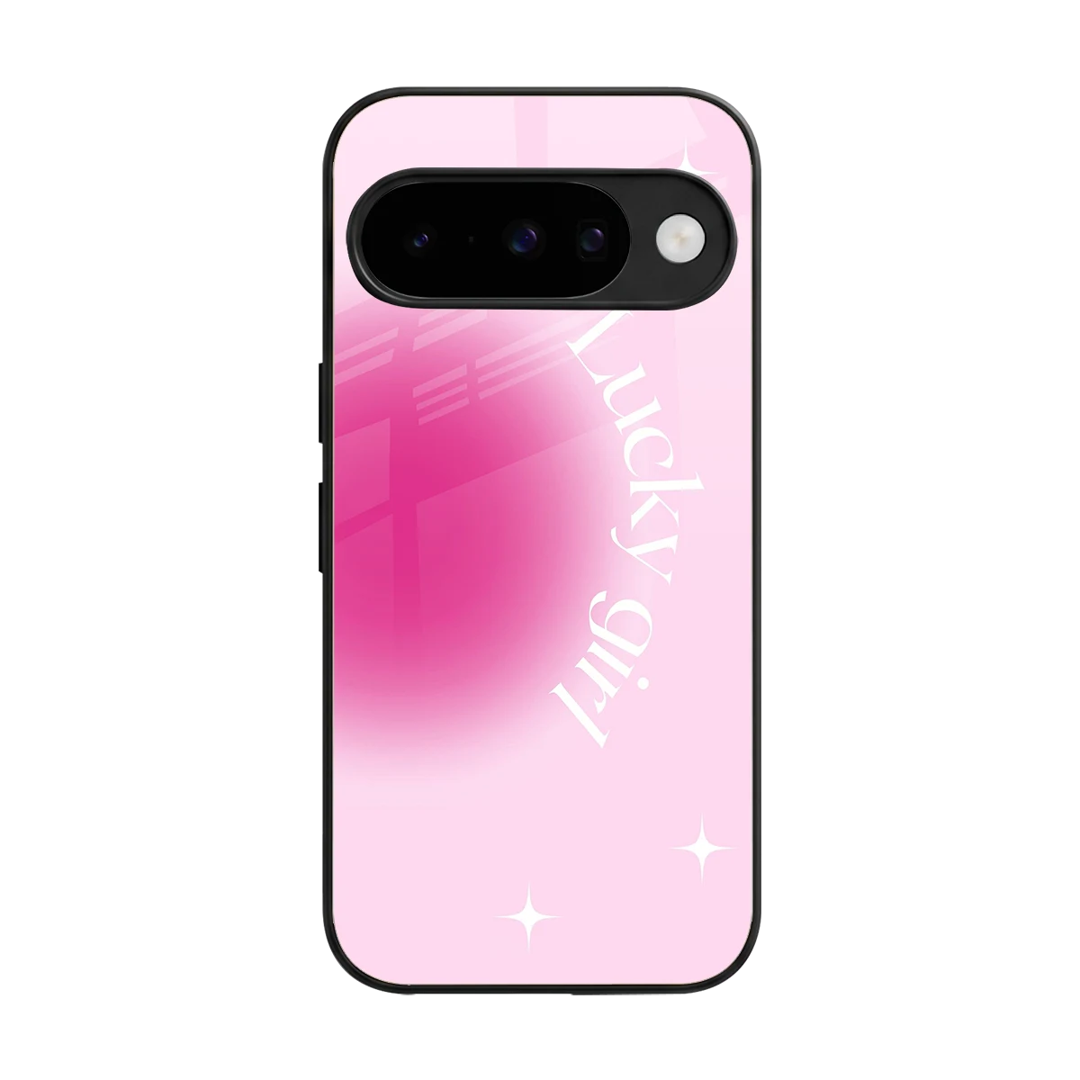 Lucky Girl Aesthetic back phone cover | glass case for google pixel 10
