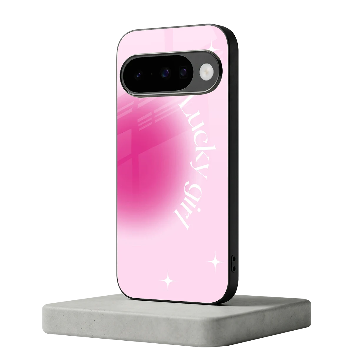 Lucky Girl Aesthetic google pixel 10 mobile cover | shockproof glass phone case