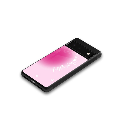 Lucky Girl Aesthetic google pixel 6 mobile cover | shockproof glass phone case