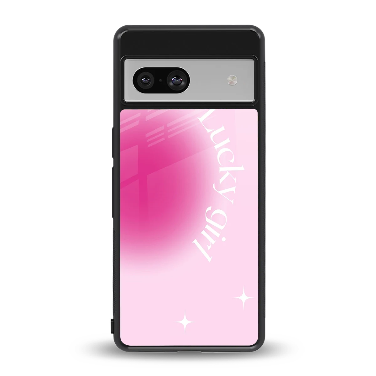 Lucky Girl Aesthetic back phone cover | glass case for google pixel 7