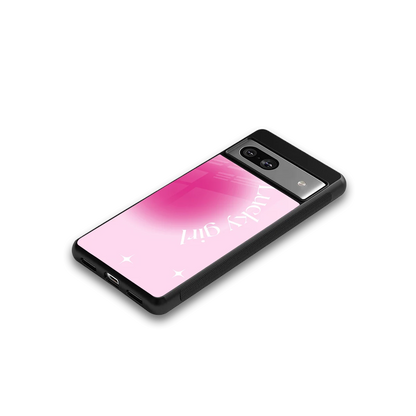 Lucky Girl Aesthetic google pixel 7 mobile cover | shockproof glass phone case