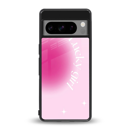Lucky Girl Aesthetic back phone cover | glass case for google pixel 8 pro