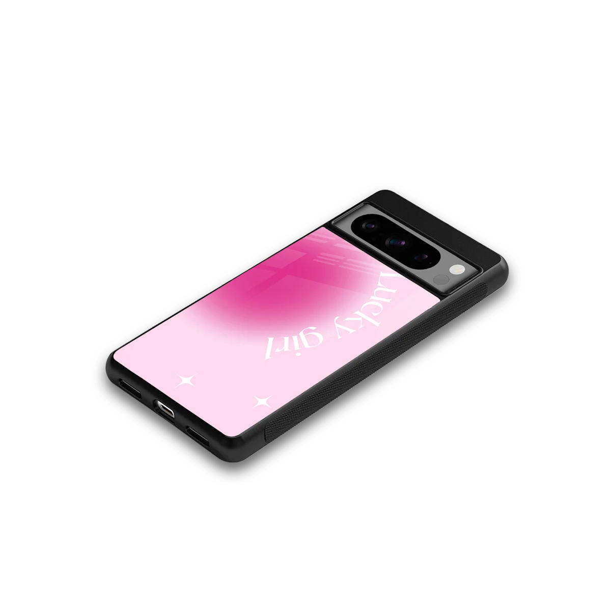 Lucky Girl Aesthetic google pixel 8 pro mobile cover | shockproof glass phone case