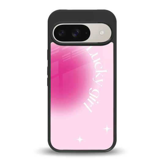 Lucky Girl Aesthetic back phone cover | glass case for google pixel 9