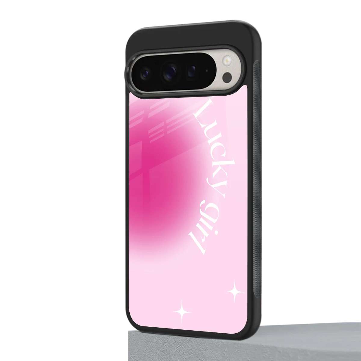 Lucky Girl Aesthetic google pixel 9 pro mobile cover | shockproof glass phone case